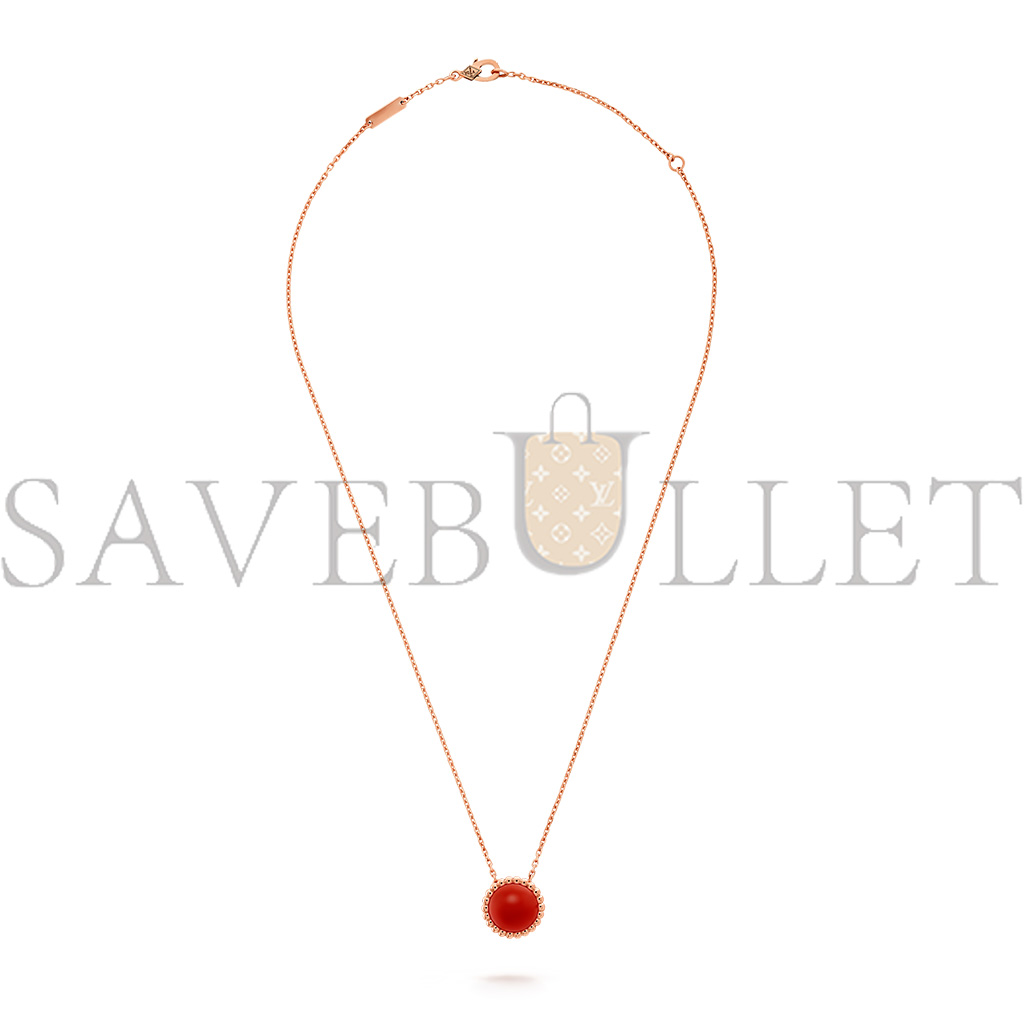 VAN CLEEF ARPELS PERLÉE COULEURS PENDANT - ROSE GOLD, CARNELIAN  VCARP4DO00